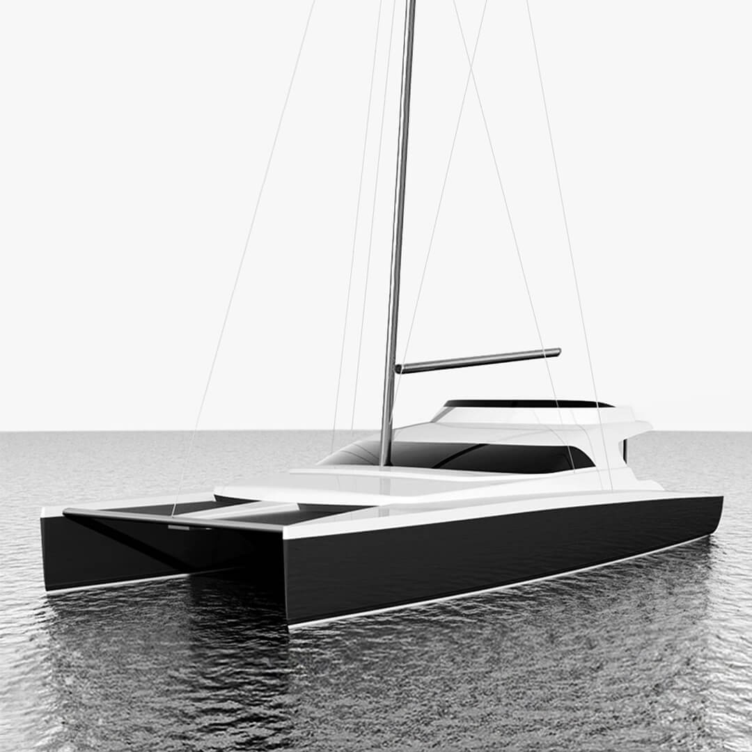 Du Toit Yacht Design - 75 Foot catamaran exterior ~ marine